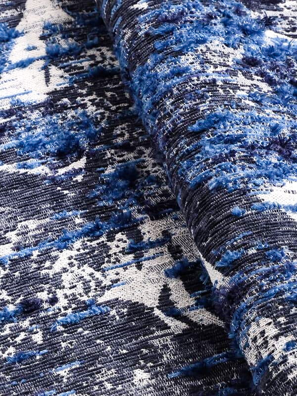 OCEAN Blue - Vải Jacquard trừu tượng màu sắc